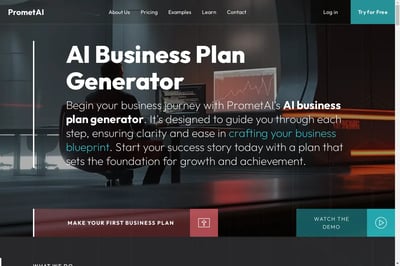 PrometAI Business Plan Generator preview